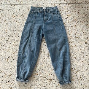 LEE X H&M SCRUNCHED ANKLE BLUE JEANS